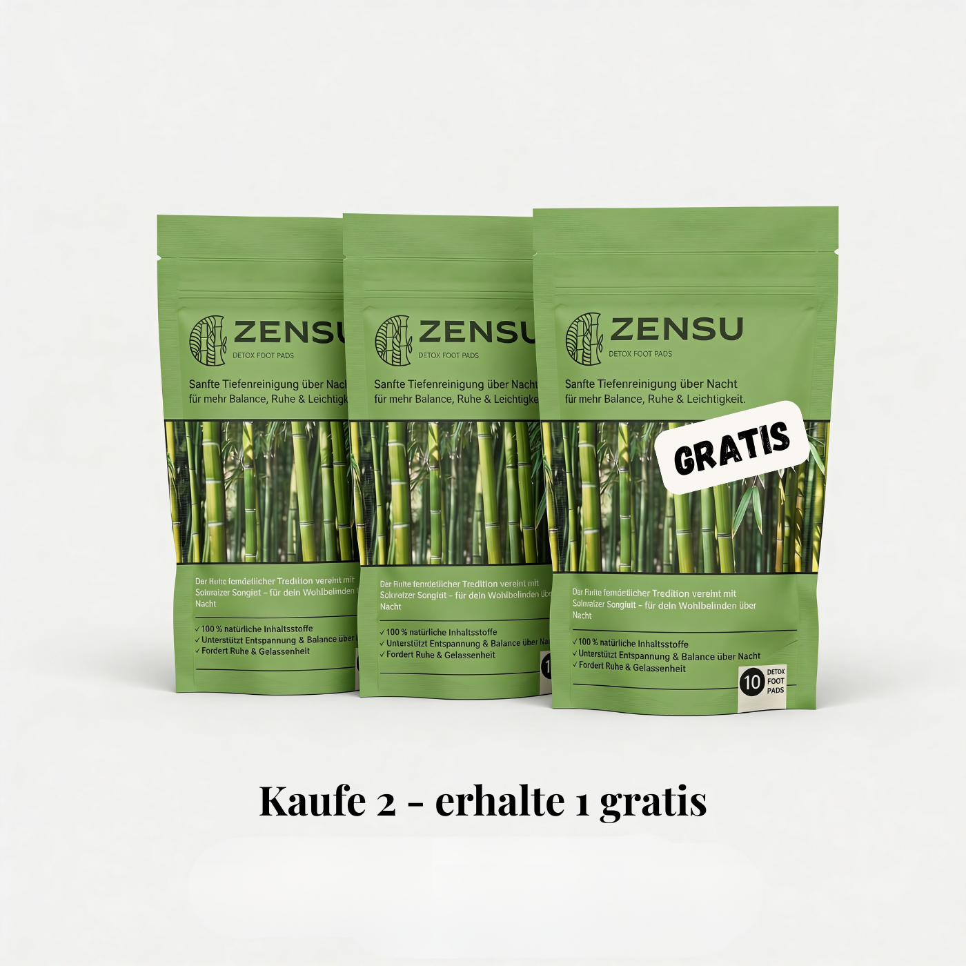 Zensu Detox Foot Pads - Natürliche Entgiftungsroutine über Nacht